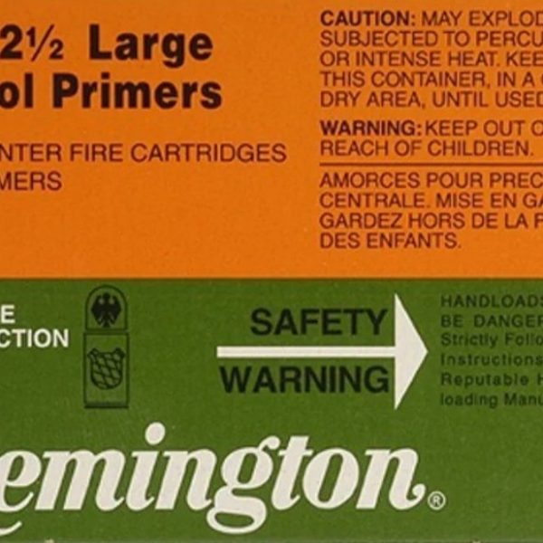 Remington Large Pistol Primers #2-1/2 Box of 1000 (10 Trays of 100)